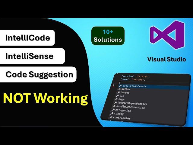 IntelliSense is Not Working in Visual Studio | Code Suggestions not working in Visual Studio