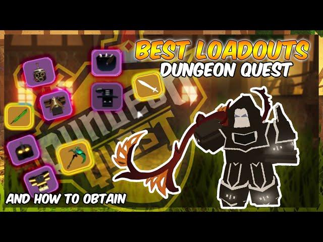 BEST LOADOUTS AND ARMOR SETS IN DUNGEON QUEST AND HOW TO OBTAIN  COLLECTIBLES [ROBLOX DUNGEON QUEST]