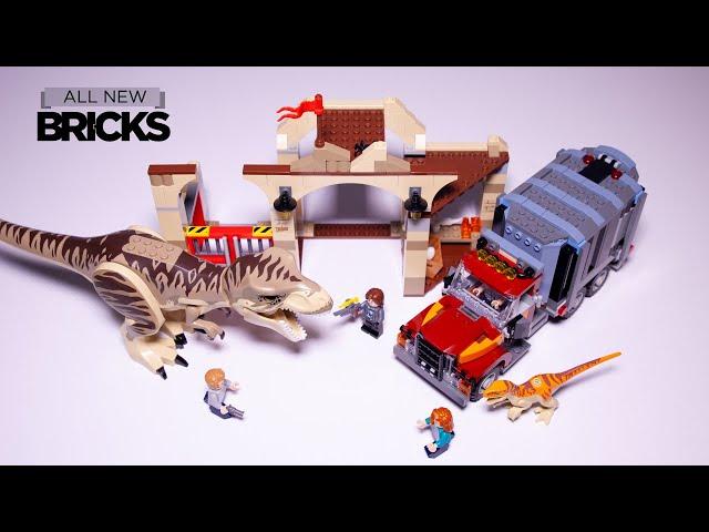 Lego Jurassic World 76948 T Rex & Atrociraptor Dinosaur Breakout Speed Build