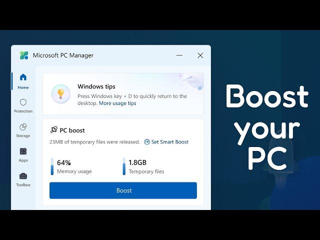 The Best PC Cleaner and Optimizer - Microsoft PC Manager (stable version)