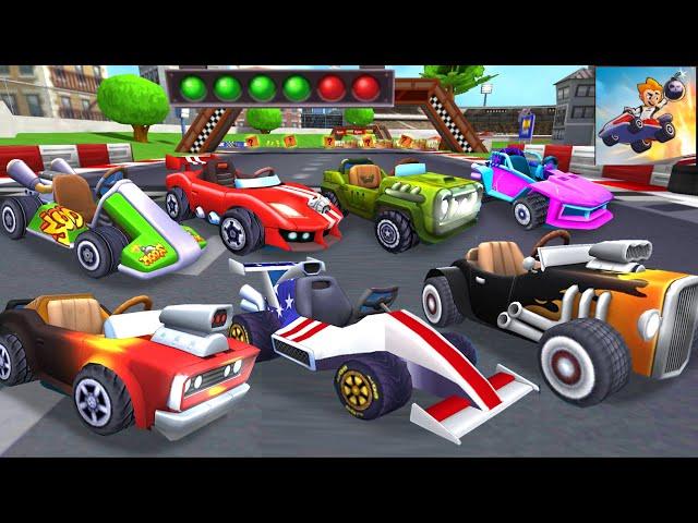 Boom Karts - All 7 Vehicles Unlocked (new levels) - Android Gameplay