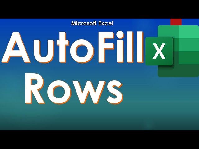 How to AutoFill Rows in Excel | Autofilling Feature to extend Numbers, Weekdays