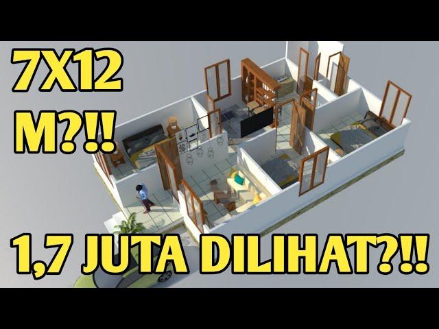 DENAH RUMAH 7X12 3 KAMAR TIDUR