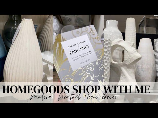 HOMEGOODS SHOP WITH ME HAUL | MODERN, NEUTRAL APARTMENT HOME DECOR FINDS | VLOG 2023