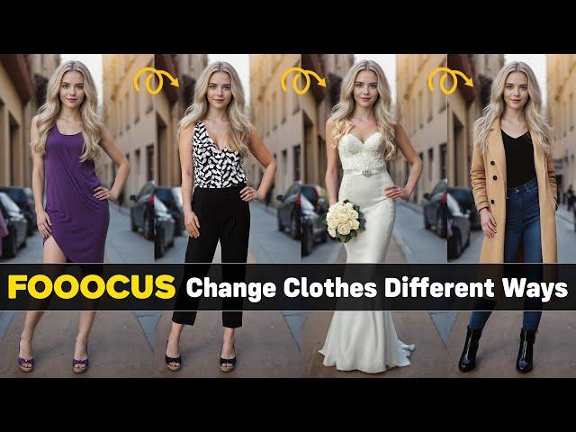 How to Change Clothes with AI | Change AI Influencer Clothes with Fooocus Free AI