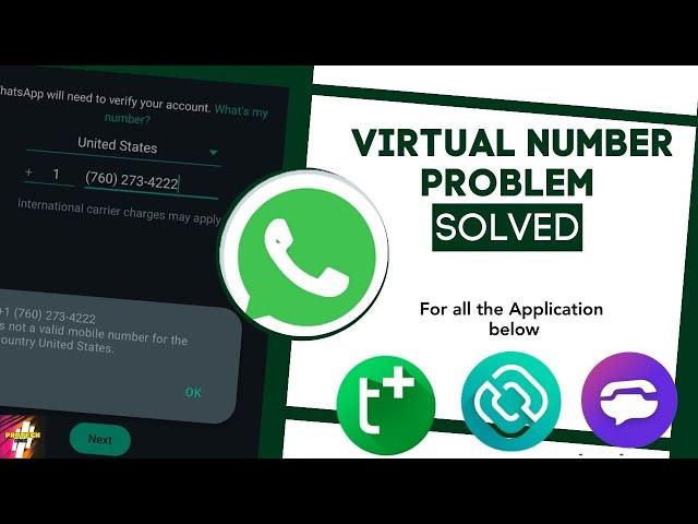 WhatsApp Virtual Number Error Fix | Number Not Valid For WhatsApp