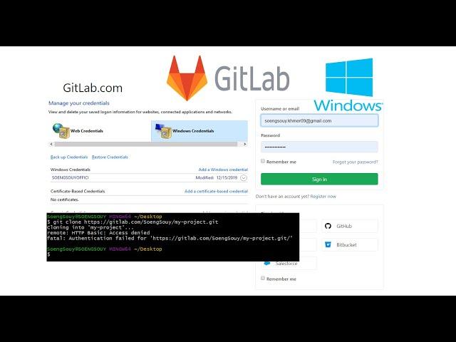 git clone remote HTTP Basic Access denied | Windows