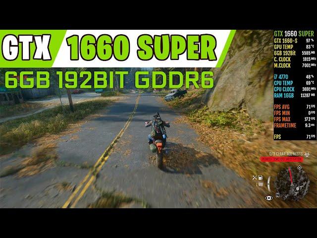 Days Gone - GTX 1660 Super - i7 4770 - 16GB Ram - Best Setting Test - 1080p no internet game