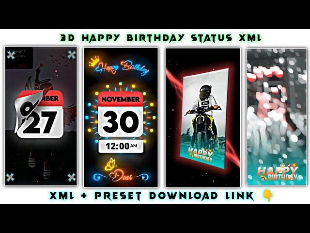 Happy Birthday | New Birthday video editing alight motion | Birthday wish status xml