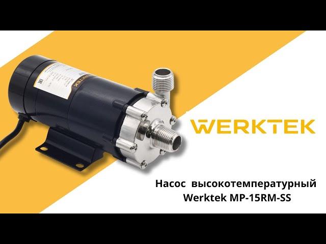 Насос с магнитной муфтой высокотемпературный Werktek MP-15RM-SS (нержавейка)