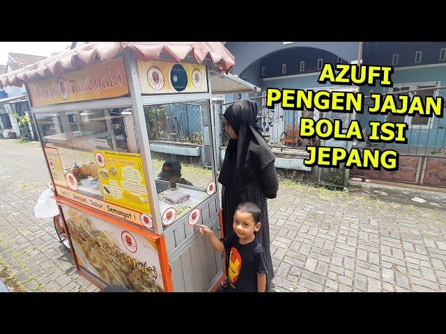 Azufi Pengen Jajan ! kebetulan Ada Takoyaki Lewat Depan Rumah