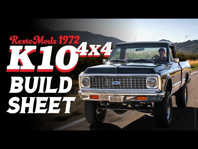 The 1972 LS Chevrolet K-10 4x4 RestoMod - The RM24 Build Sheet