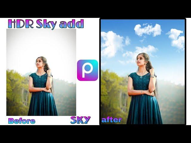 Picsart HDR sky add || Sky add in Picsart || Picsart tutorial || sky add || picsart  photo editing