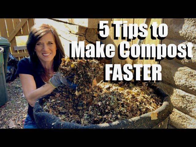 How to Make a Compost Pile & 5 Tips to Make Compost FASTER / How to Compost # 1