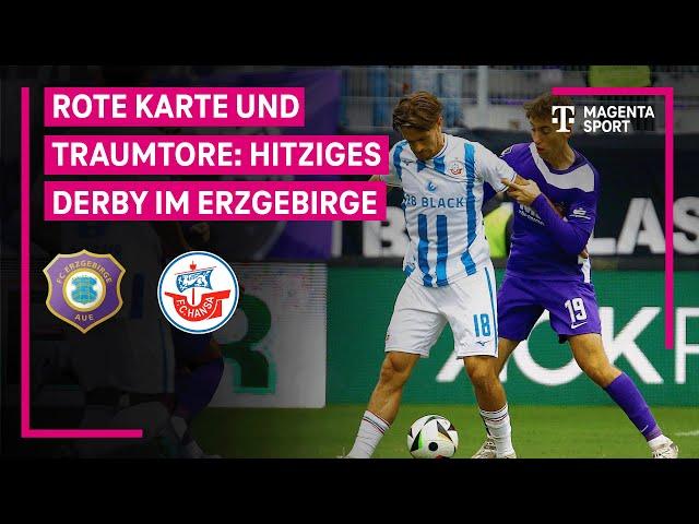 FC Erzgebirge Aue - FC Hansa Rostock, Highlights mit Live-Kommentar | 3. Liga | MAGENTA SPORT