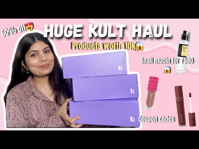 Huge KULT SALE HAUL  Products worth 10k | coupon codes | 60% off️