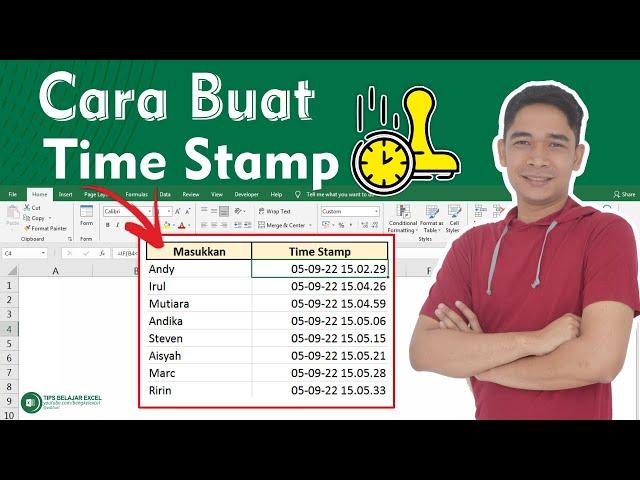 cara membuat timestamp atau check lock (tidak berubah) di excel