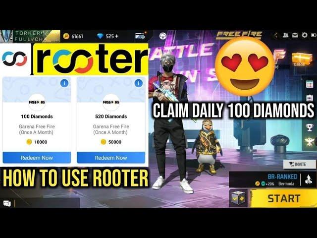 Rooter App Se Diamond Kaise Le | How To Use Rooter App For Free Fire Diamonds