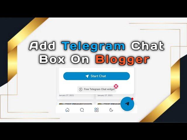 How to add Telegram chat box on blogger website, Telegram chat widget for website, Telegram chat box