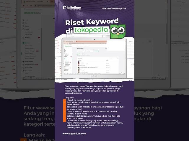 Cara Riset Keword Kata Kunci Di Marketplace Tokopedia