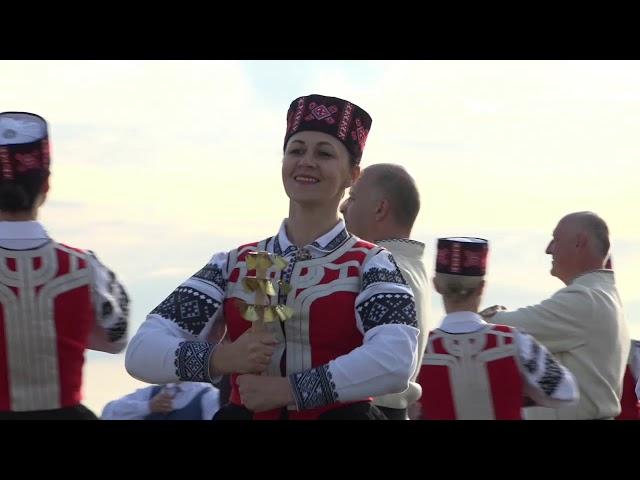 Latvian national dance Gatves Deja on the runway of Riga Airport