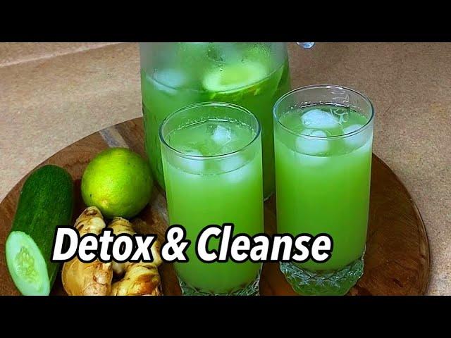 Cucumber, Ginger & Lime Juice. Detox & Cleanse (reduce belly fat)