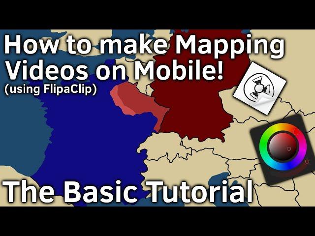 The Basic Tutorial: How to make mapping videos on mobile using Flipaclip! (NEW)