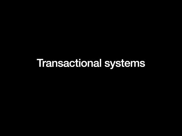 OLTP   Online Transactionable Systems