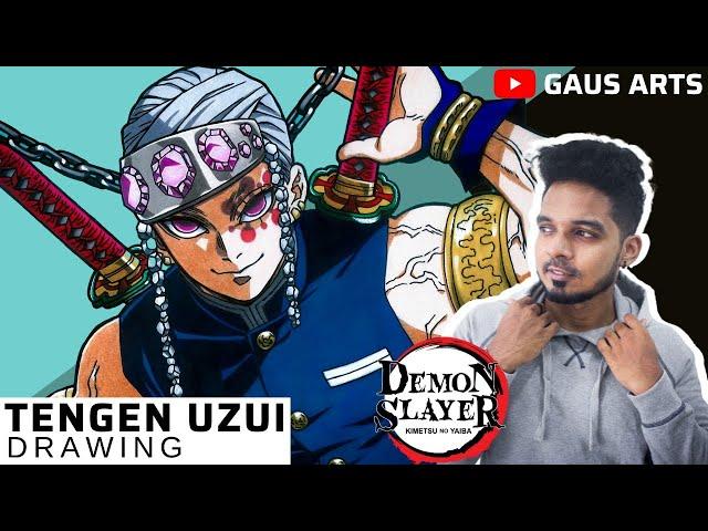 Drawing Uzui Tengen - [ Kimetsu no yaiba / Demon slayer ] | New Year 2022 Special | Gaus Arts