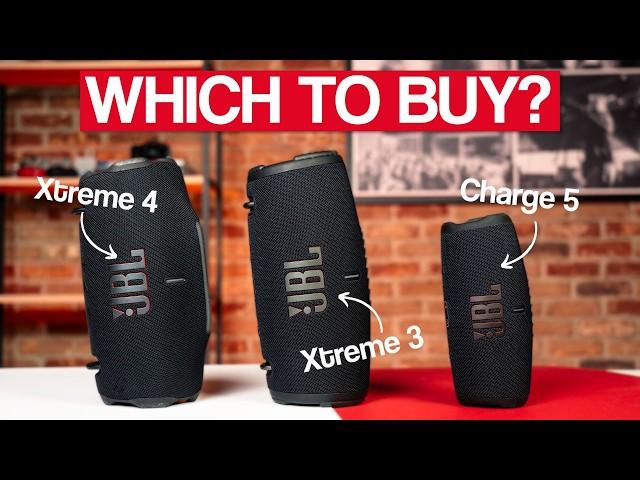 JBL Xtreme 4 vs JBL Xtreme 3 & JBL Charge 5