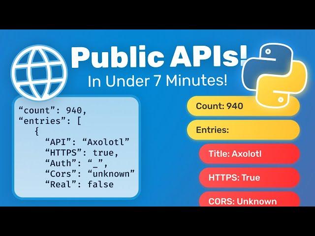 Public APIs with Python in Under 7 Minutes!