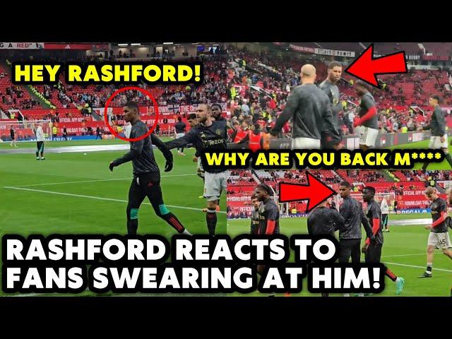 OMG! Man Utd players intervene to pull Rashford away from fan shouting abuse at forward pre-match!