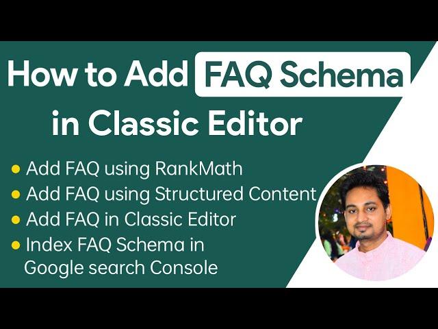 How to add FAQ Schema in Classic Editor Post - Using Rank Math