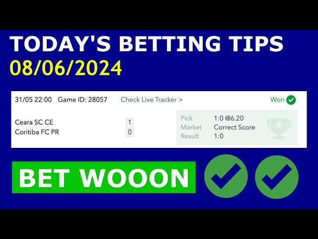 DAILY 2X ODDS ( FREE BETTING TIPS ) - 08/06/2024