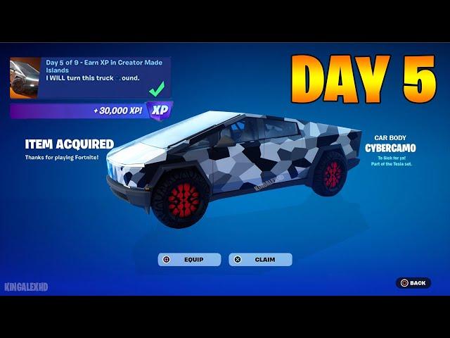 Day 5 of 9 - Earn XP in Creator Made Islands in Fortnite Quest!