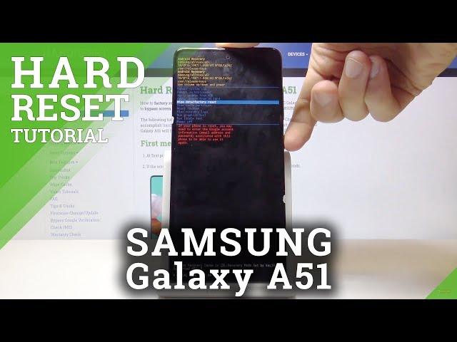 How to Hard Reset SAMSUNG Galaxy A51 - Remove Screen Lock by Recovery Mode