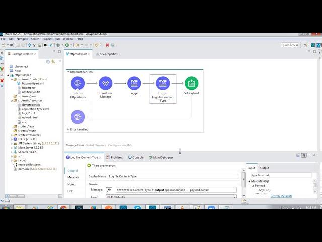 Mule4 multipart/formdata | Attachments sending through Postman