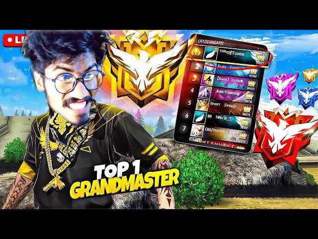 New Grandmaster Top 1 Push V Badge Lobby  FF LIVE  Free Fire LIVE! #ff #freefire #tondegamer