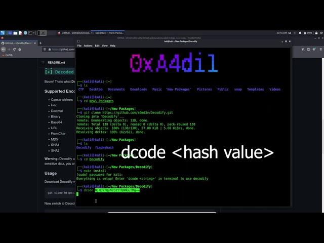 DECODIFY || Hash Cracker || Decoding || Kali Linux