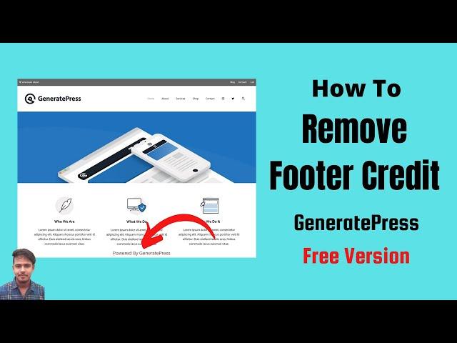 How to Remove Powered by GeneratePress in Free Version Theme {NEW 100% WORKING METHOD}