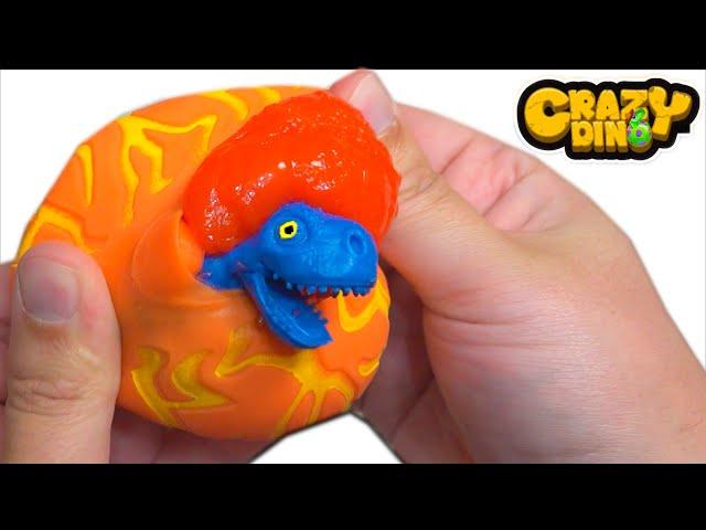 Сумасшедшие ДИНОЗАВРЫ! Все Crazy Dino слайм вулкан и яйца