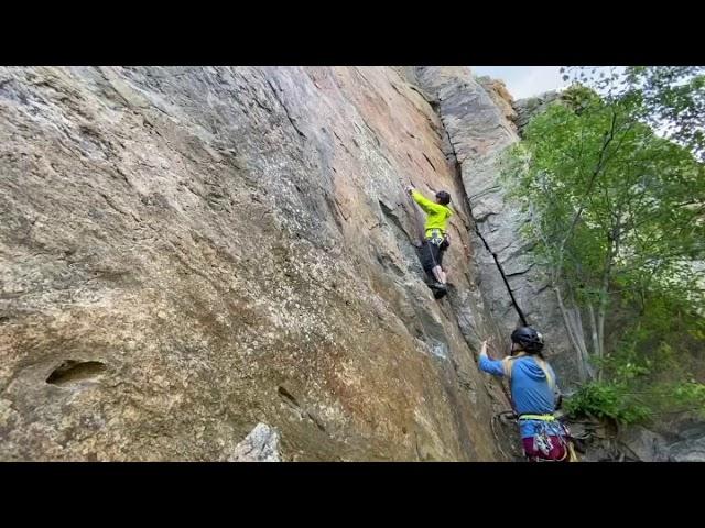 Lead Belaying and Catching a Fall in Climbing