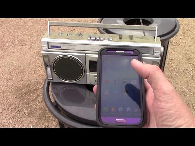 Panasonic RX-5005 boombox play Ion Bluetooth Cassette Adapter via Android cassette radio Houston