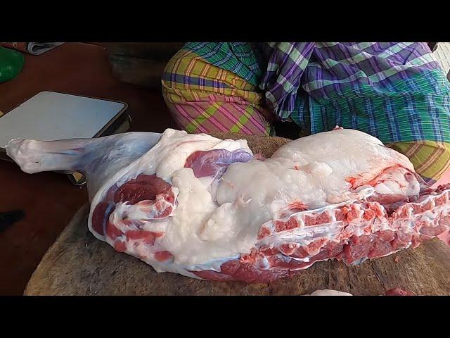 Amazing Original Mutton Full Leg Cutting Video | Goat Meat Cutting Skills | Meat Cutting |