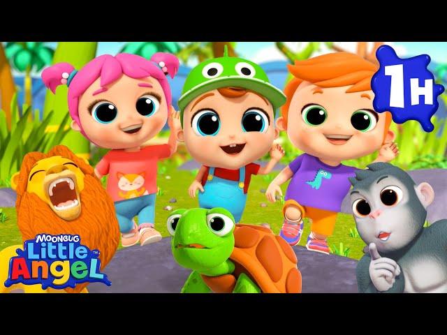 Loud And Quiet Animals At The Zoo!  | Little Angel |  Nursery Rhymes