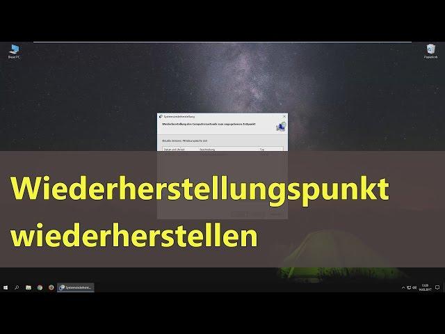 [Windows 10] Systemwiederherstellungspunkt wiederherstellen