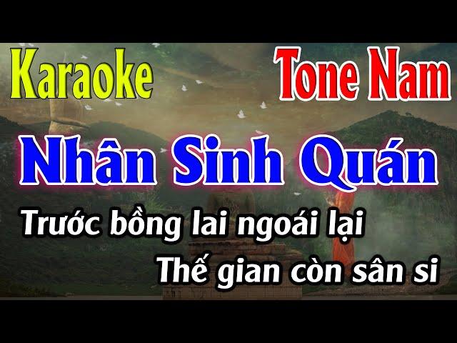 Nhân Sinh Quán Karaoke Tone Nam ( Fm ) Karaoke Lâm Organ - Beat Mới