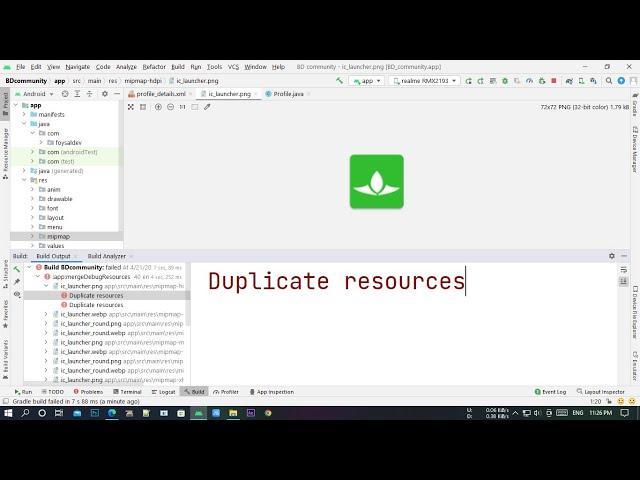 fix duplicate resources in Android Studio || Fix duplicate resources in Android