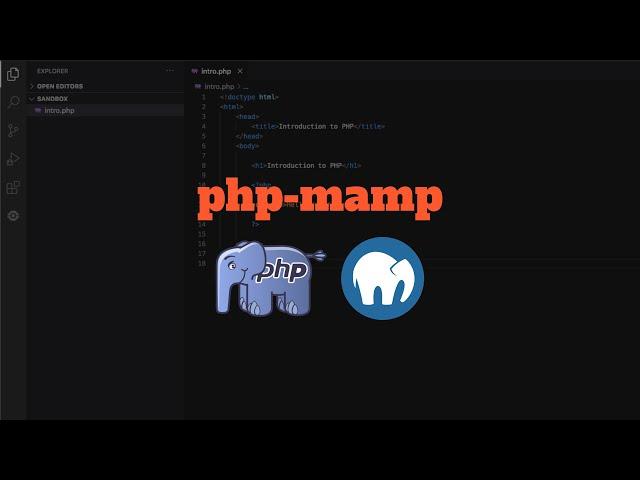 Setting up a Local PHP Server using MAMP