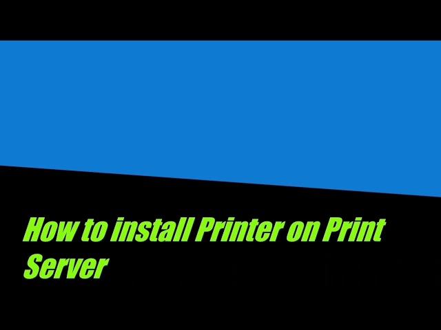 How to install Printer on Printer Server and Deploy with Group Policy. (Windows Server 2019)